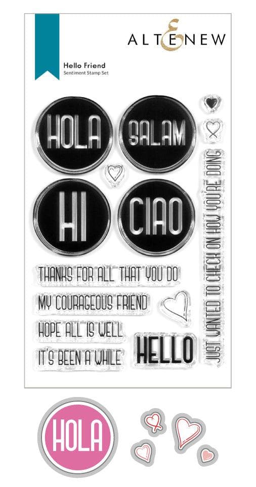 Altenew Stamp & Die Bundle Hello Friend Stamp & Die Bundle