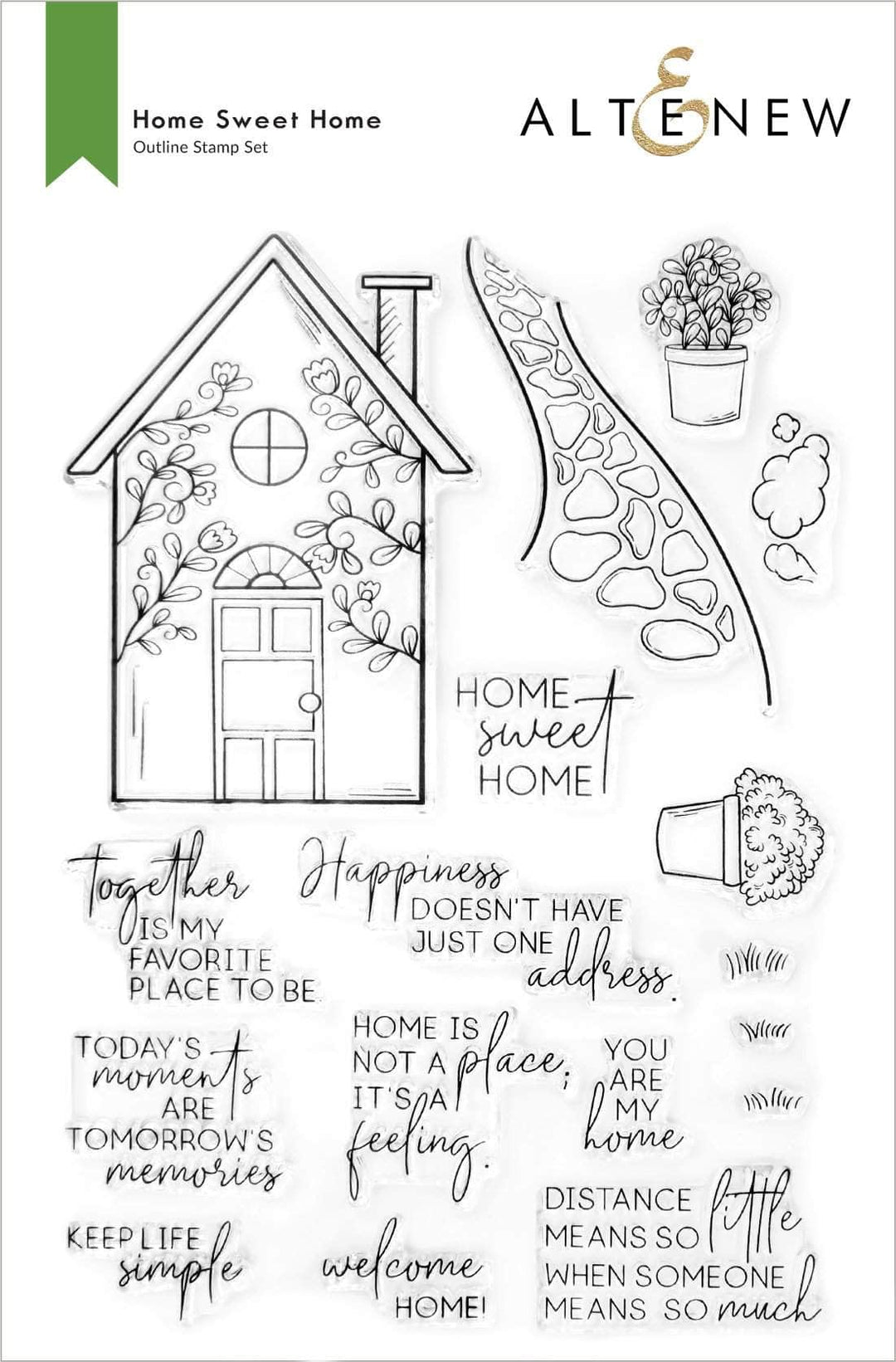 Altenew Stamp & Die Bundle Home Sweet Home Stamp & Die Bundle