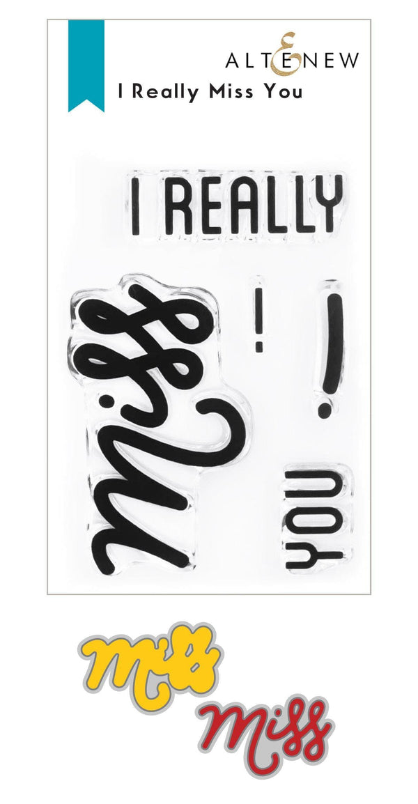 Altenew Stamp & Die Bundle I Really Miss You Stamp & Die Bundle