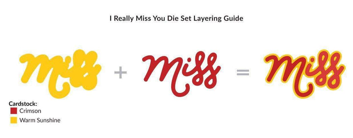 Altenew Stamp & Die Bundle I Really Miss You Stamp & Die Bundle