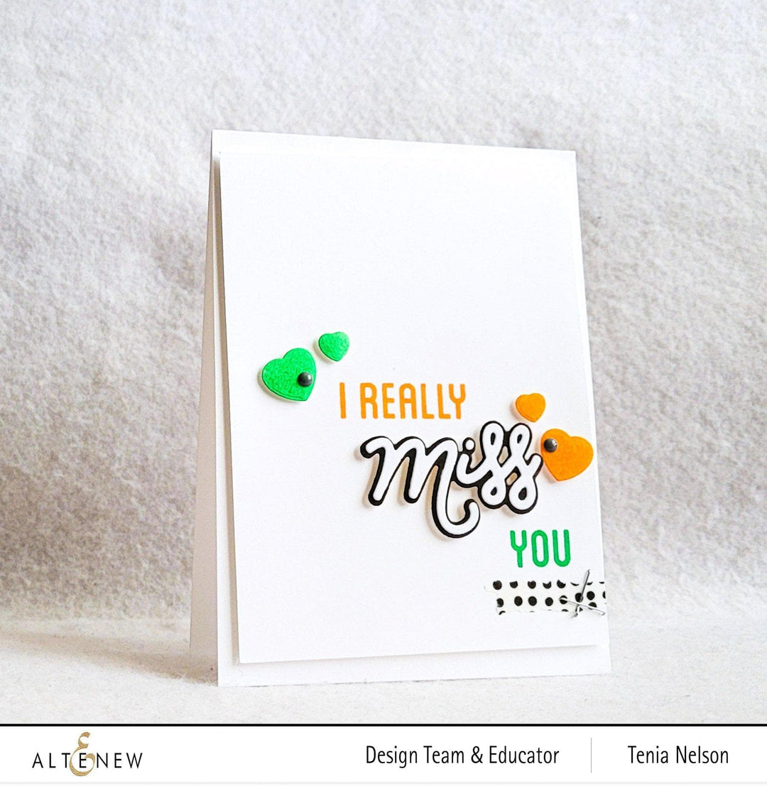 Altenew Stamp & Die Bundle I Really Miss You Stamp & Die Bundle
