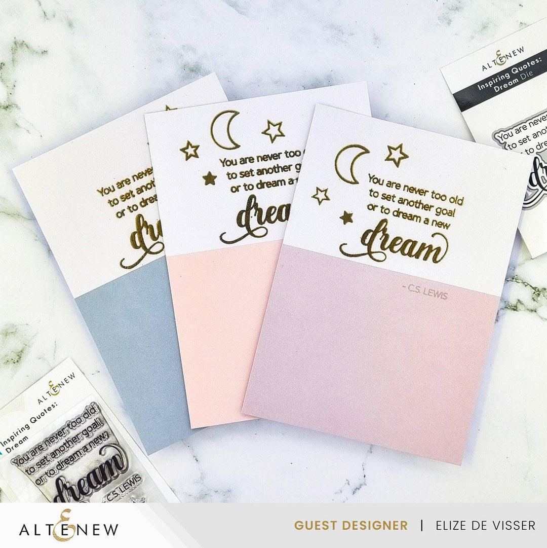 Altenew Stamp & Die Bundle Inspiring Quotes - Dream