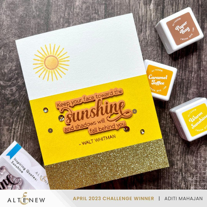 Altenew Stamp & Die Bundle Inspiring Quotes - Sunshine