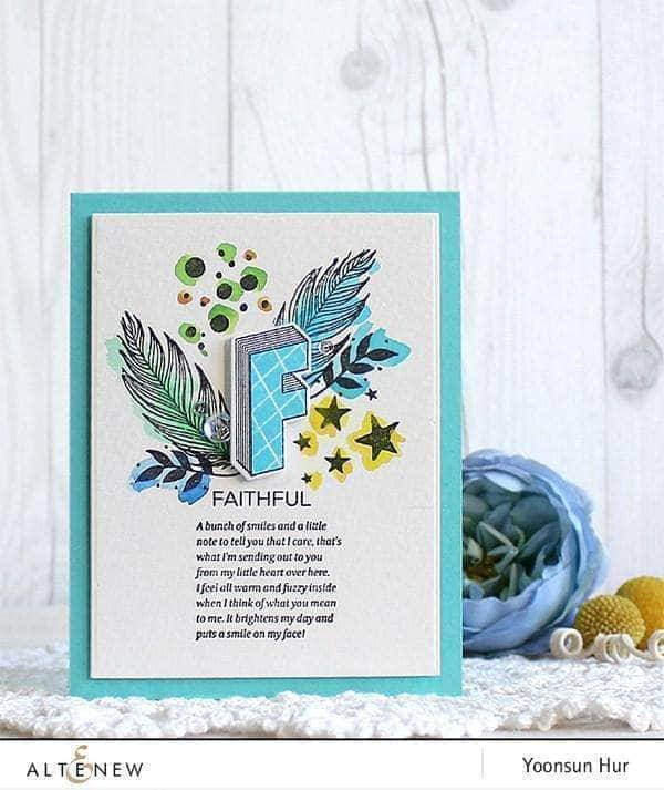 Altenew layered letters AFG stamp and die bundle for creating custom letter designs in crafting projects.