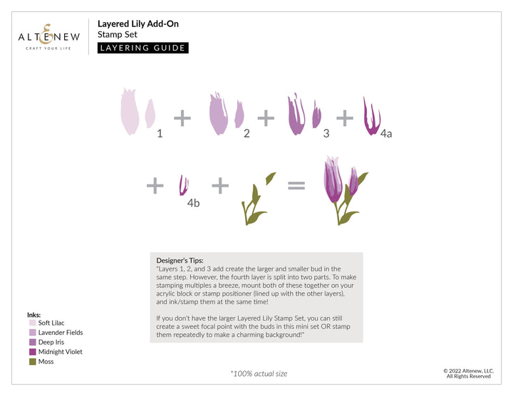 Altenew Stamp & Die Bundle Layered Lily Add-On Complete Bundle