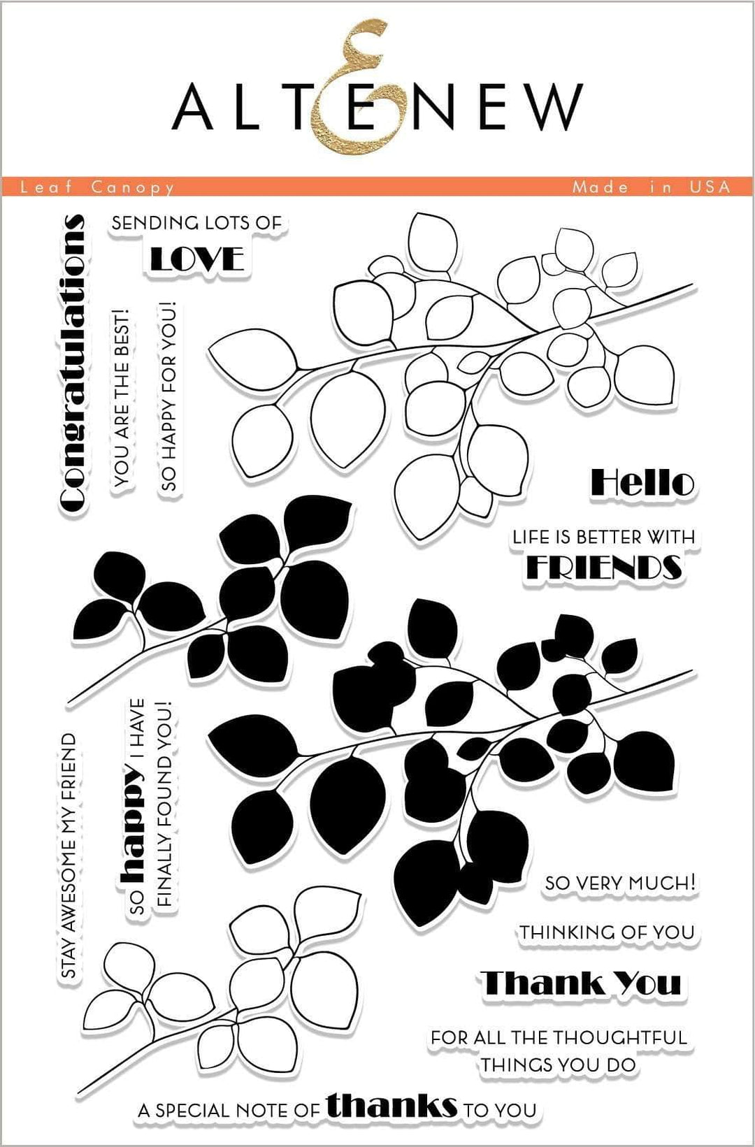 Leaf Illustrations 　2冊セット stamp-die-bundle-leaf-clusters