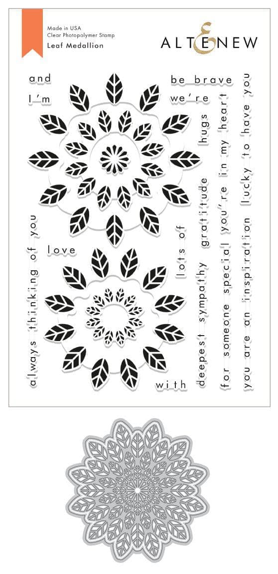 Altenew Stamp & Die Bundle Leaf Medallion Stamp & Die Bundle