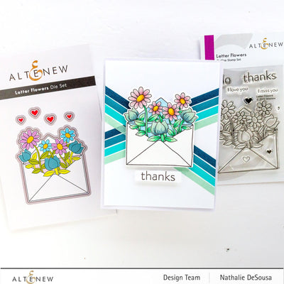 Altenew Stamp & Die Bundle Letter Flowers Stamp & Die Bundle