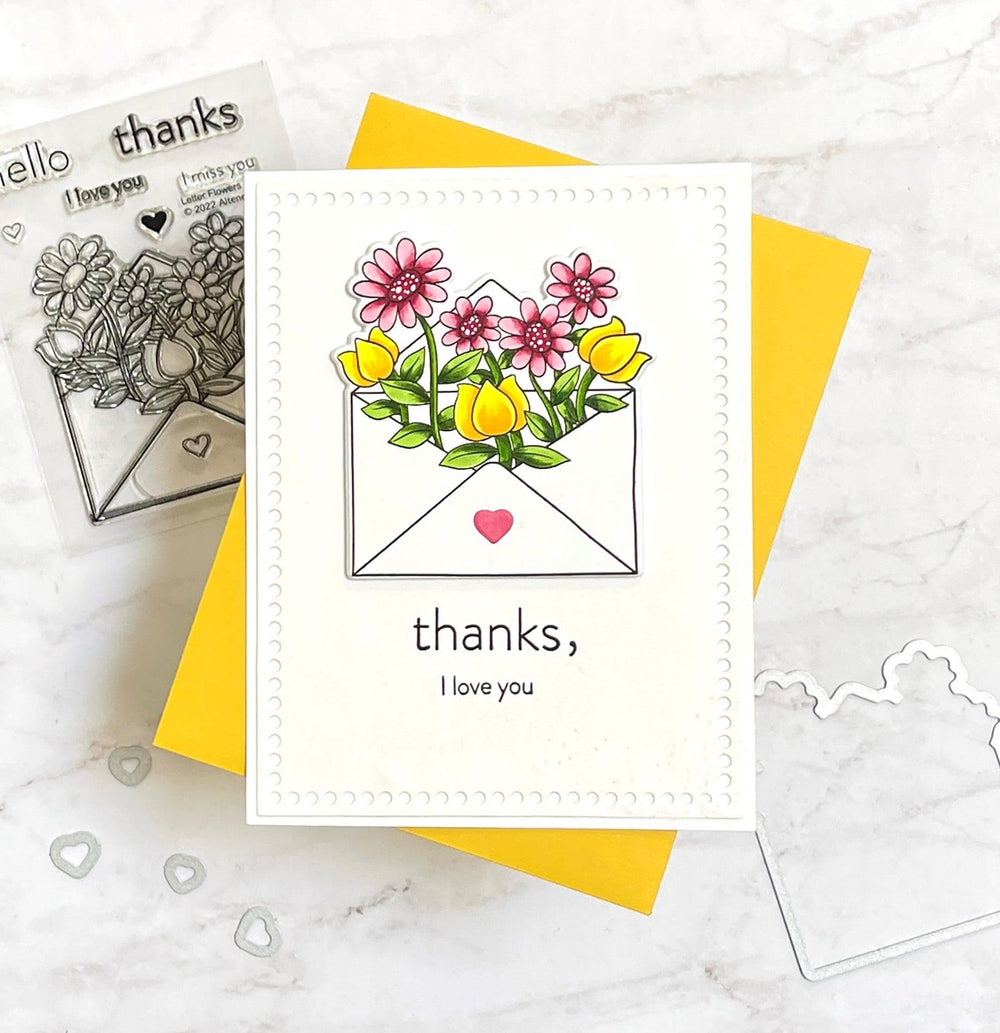 Altenew Stamp & Die Bundle Letter Flowers Stamp & Die Bundle