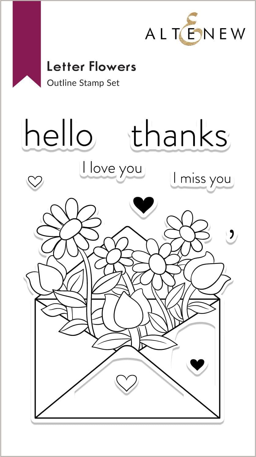 Altenew Stamp & Die Bundle Letter Flowers