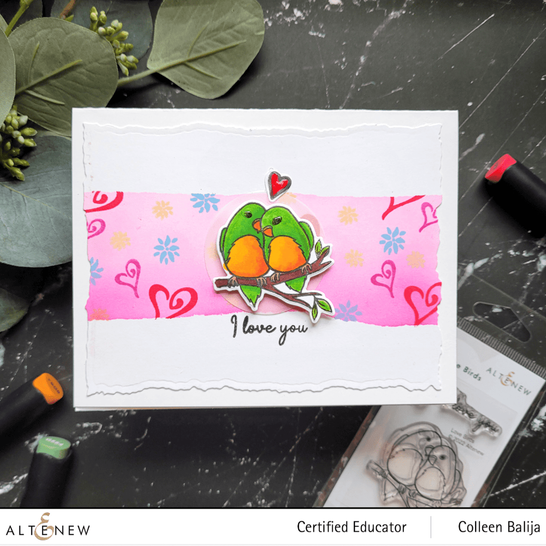 Altenew Stamp & Die Bundle Love Birds Stamp & Die Bundle