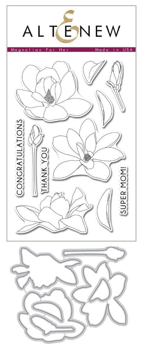 Altenew Stamp & Die Bundle Magnolias for Her Stamp & Die Bundle