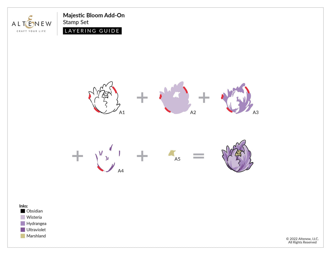 Altenew Stamp & Die Bundle Majestic Bloom Add-On Complete Bundle