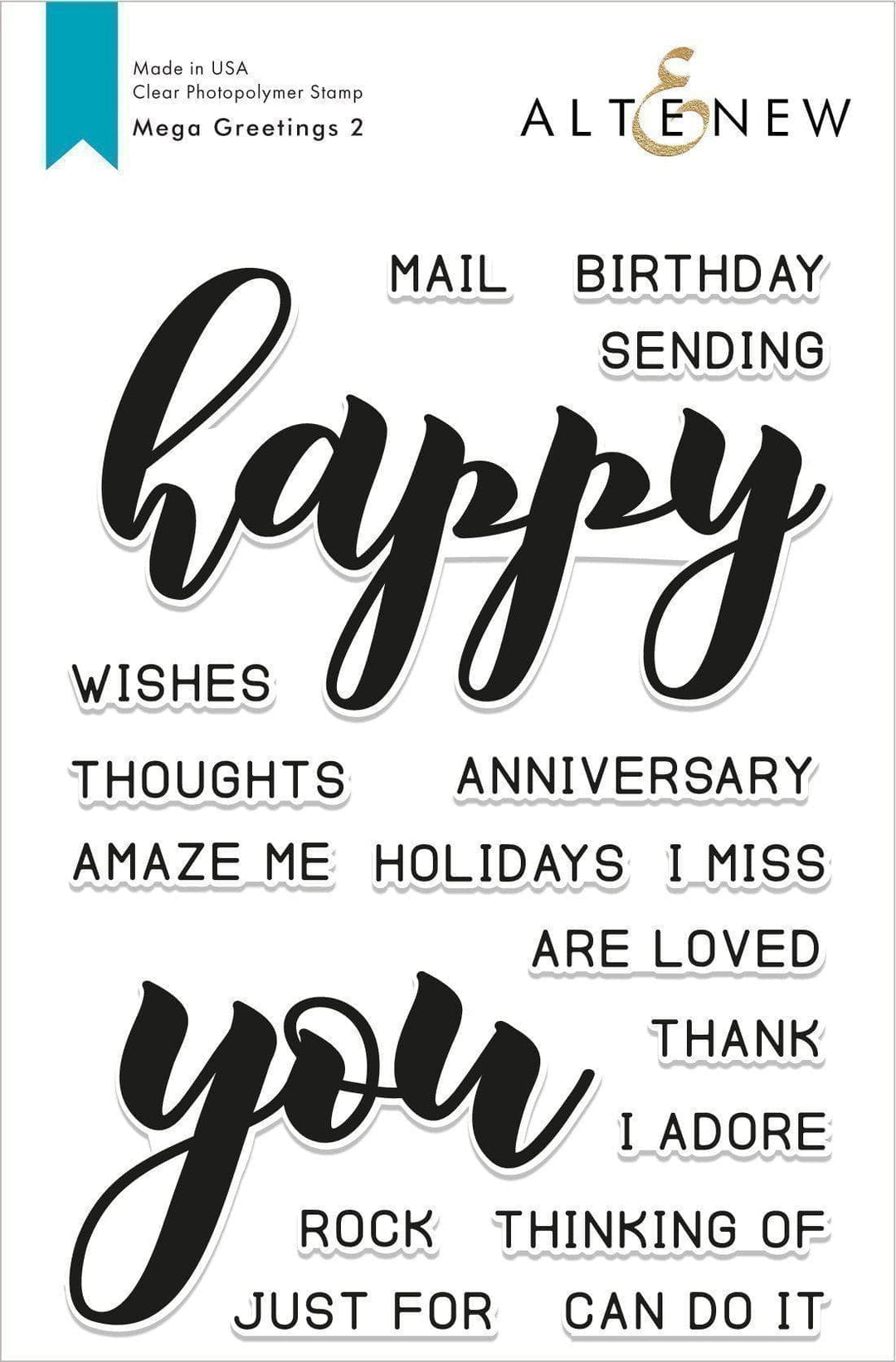 Altenew Stamp & Die Bundle Mega Greetings 2 Stamp & Die Bundle