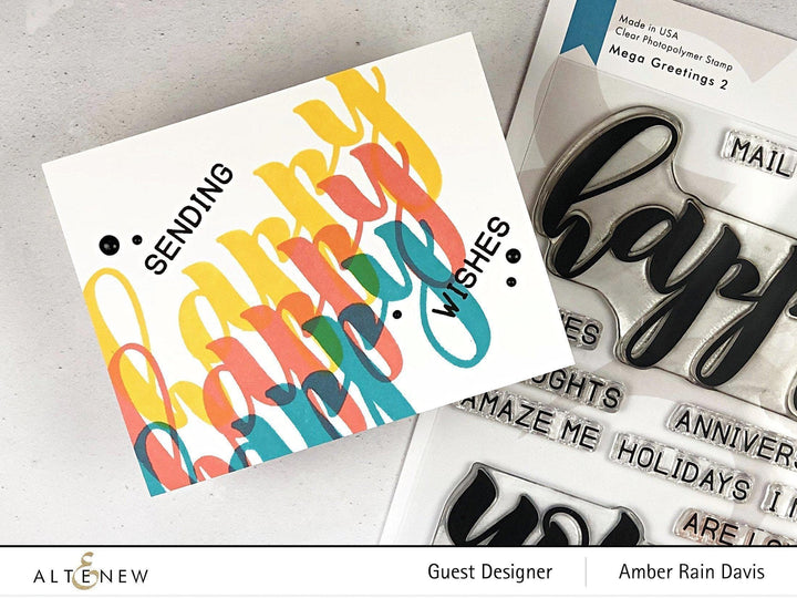 Altenew Stamp & Die Bundle Mega Greetings 2 Stamp & Die Bundle