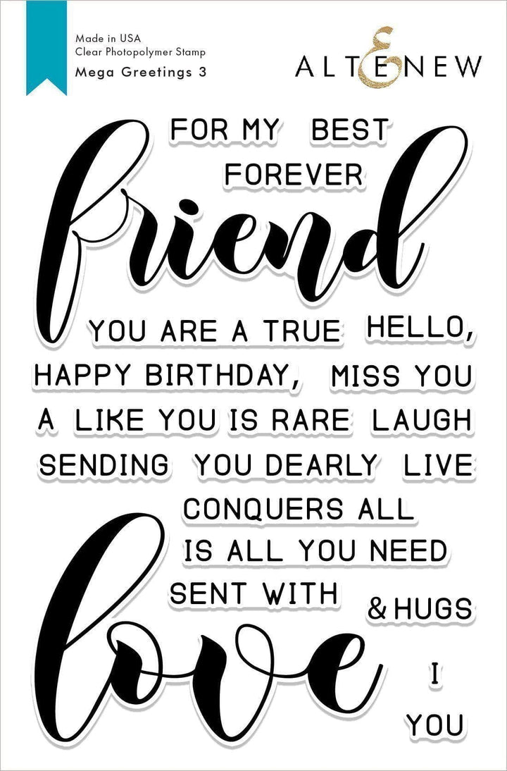 Altenew Stamp & Die Bundle Mega Greetings 3 Stamp & Die Bundle