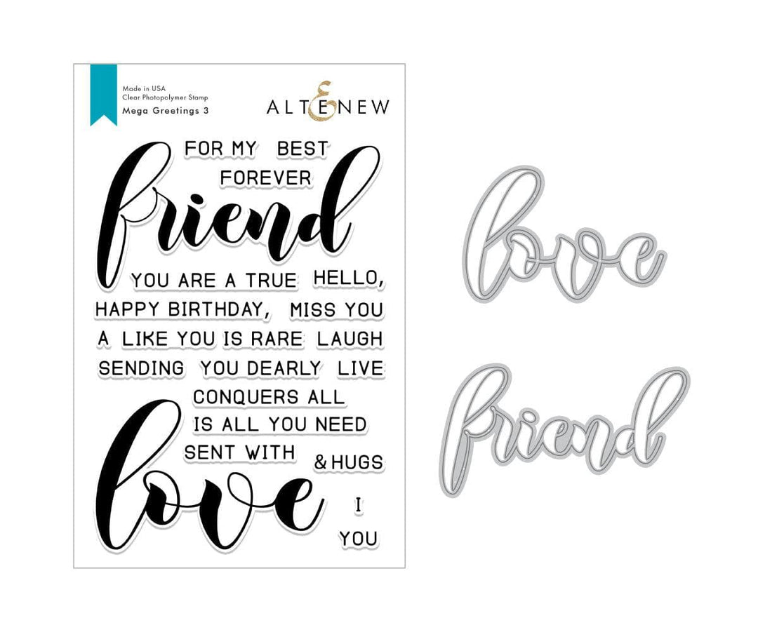 Mega Greetings 3 Stamp & Die Bundle