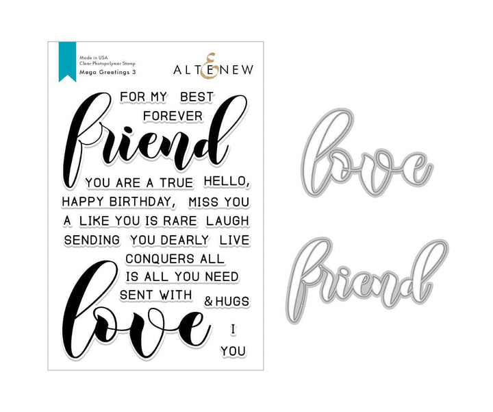 Mega Greetings 3 Stamp & Die Bundle