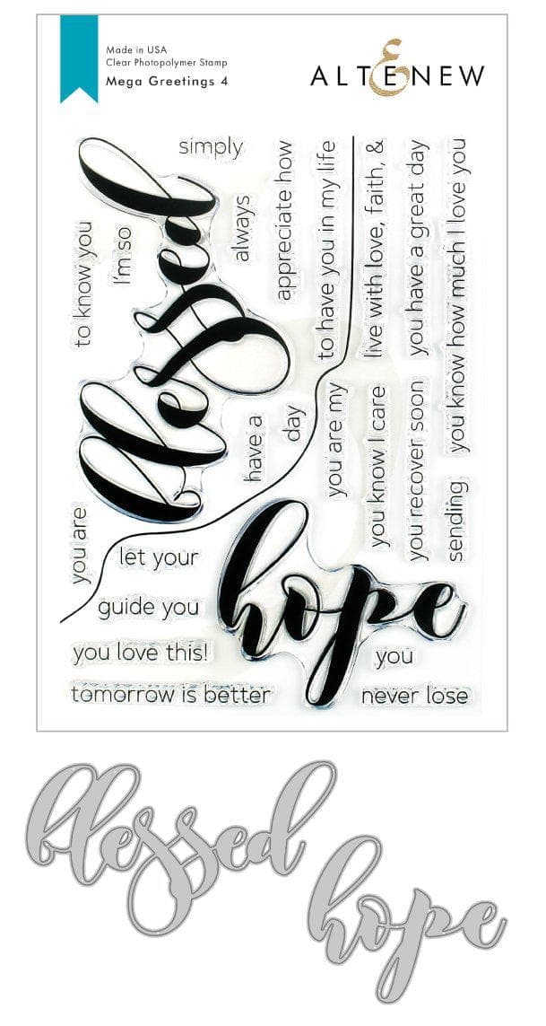 Altenew Stamp & Die Bundle Mega Greetings 4 Stamp & Die Bundle