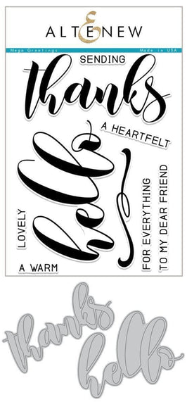 Altenew Stamp & Die Bundle Mega Greetings Stamp & Die Bundle
