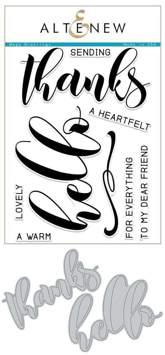 Altenew Stamp & Die Bundle Mega Greetings Stamp & Die Bundle