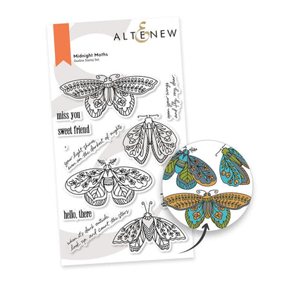 Altenew Stamp & Die Bundle Midnight Moths