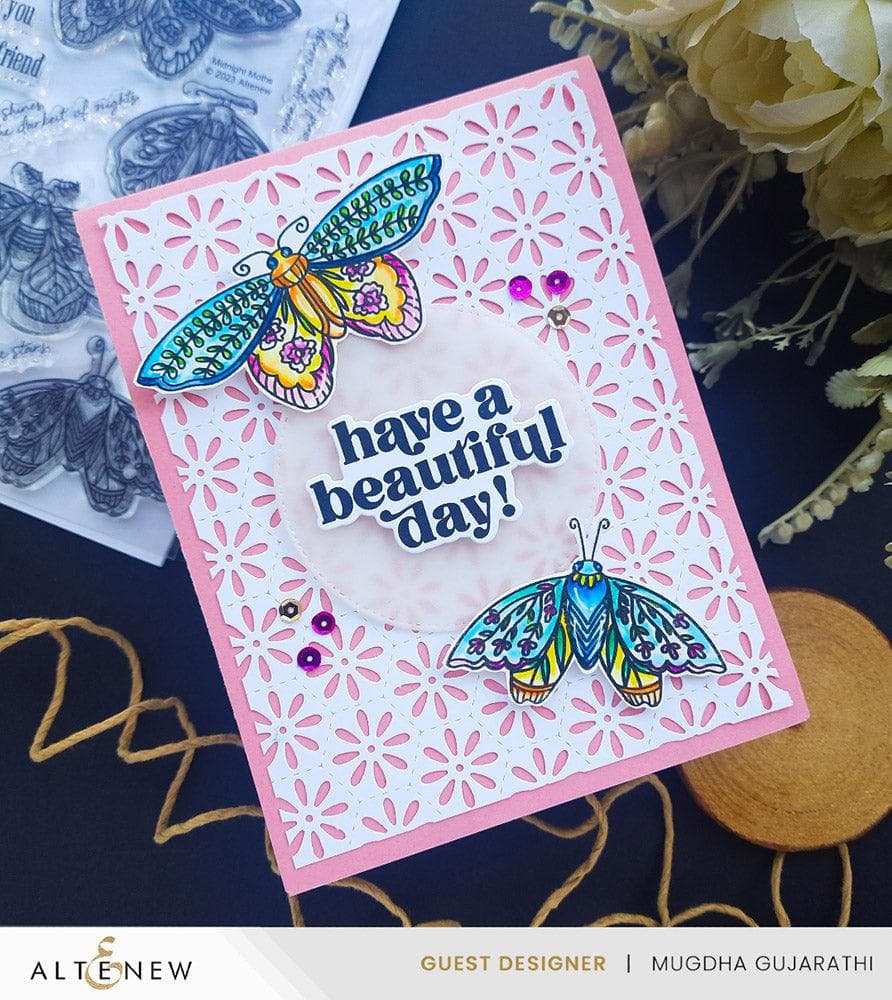 Altenew Stamp & Die Bundle Midnight Moths