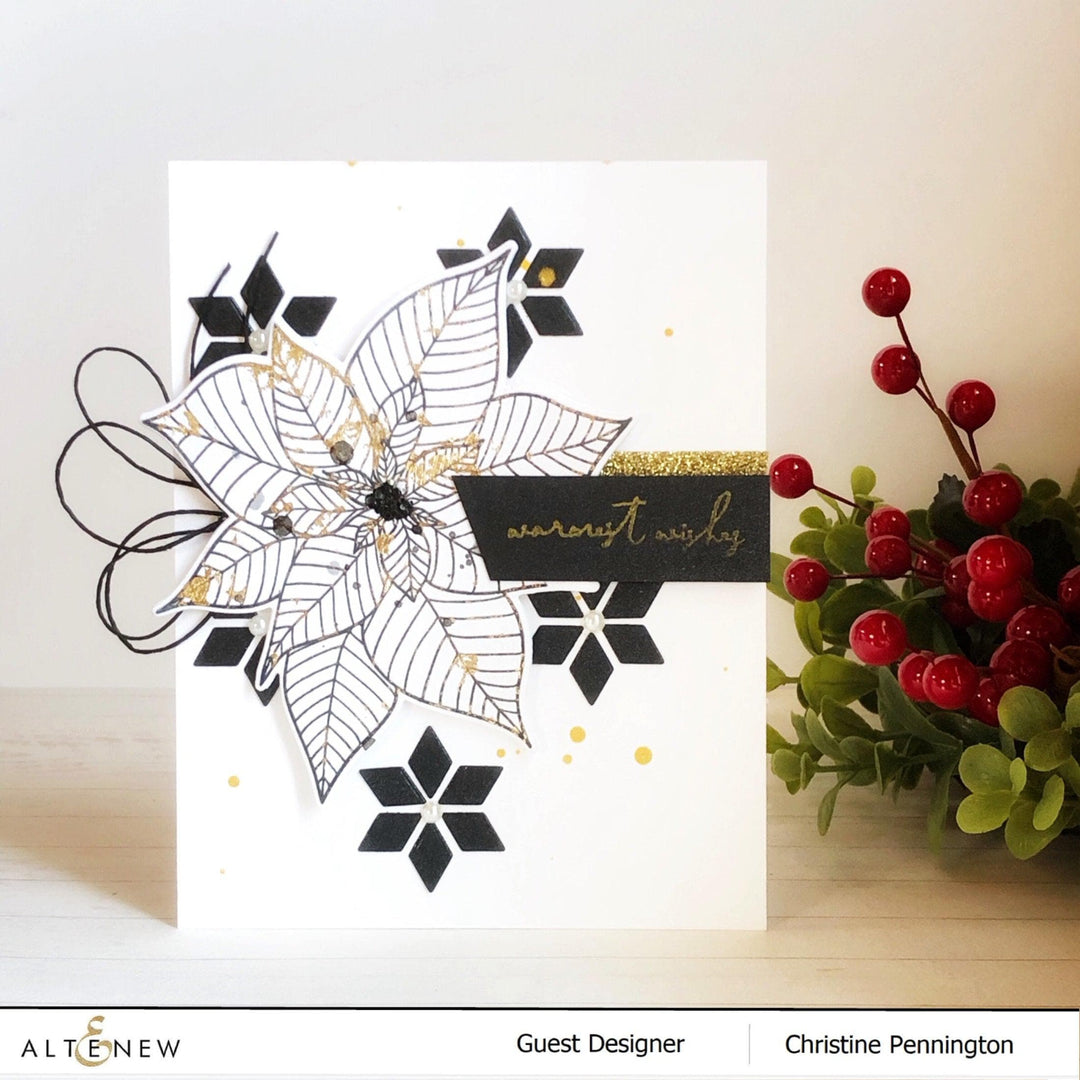 Altenew Stamp & Die Bundle Modern Poinsettia Stamp & Die Bundle