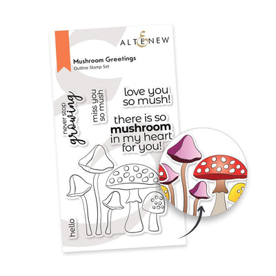 Altenew Stamp & Die Bundle Mushroom Greetings