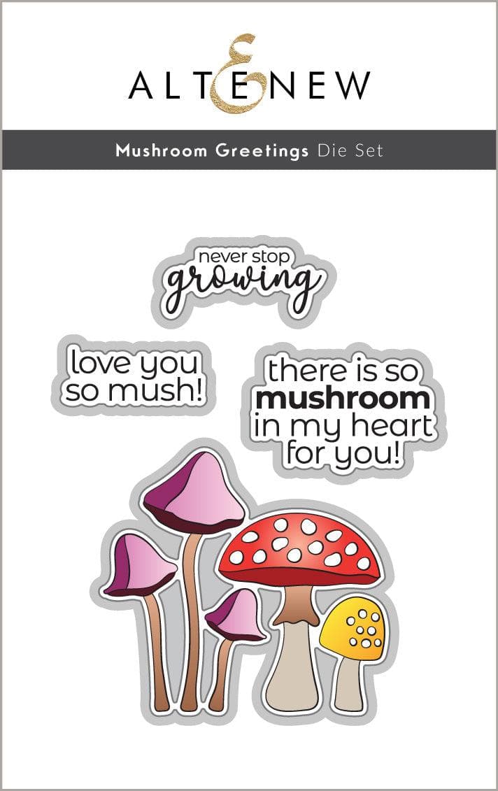 Altenew Stamp & Die Bundle Mushroom Greetings