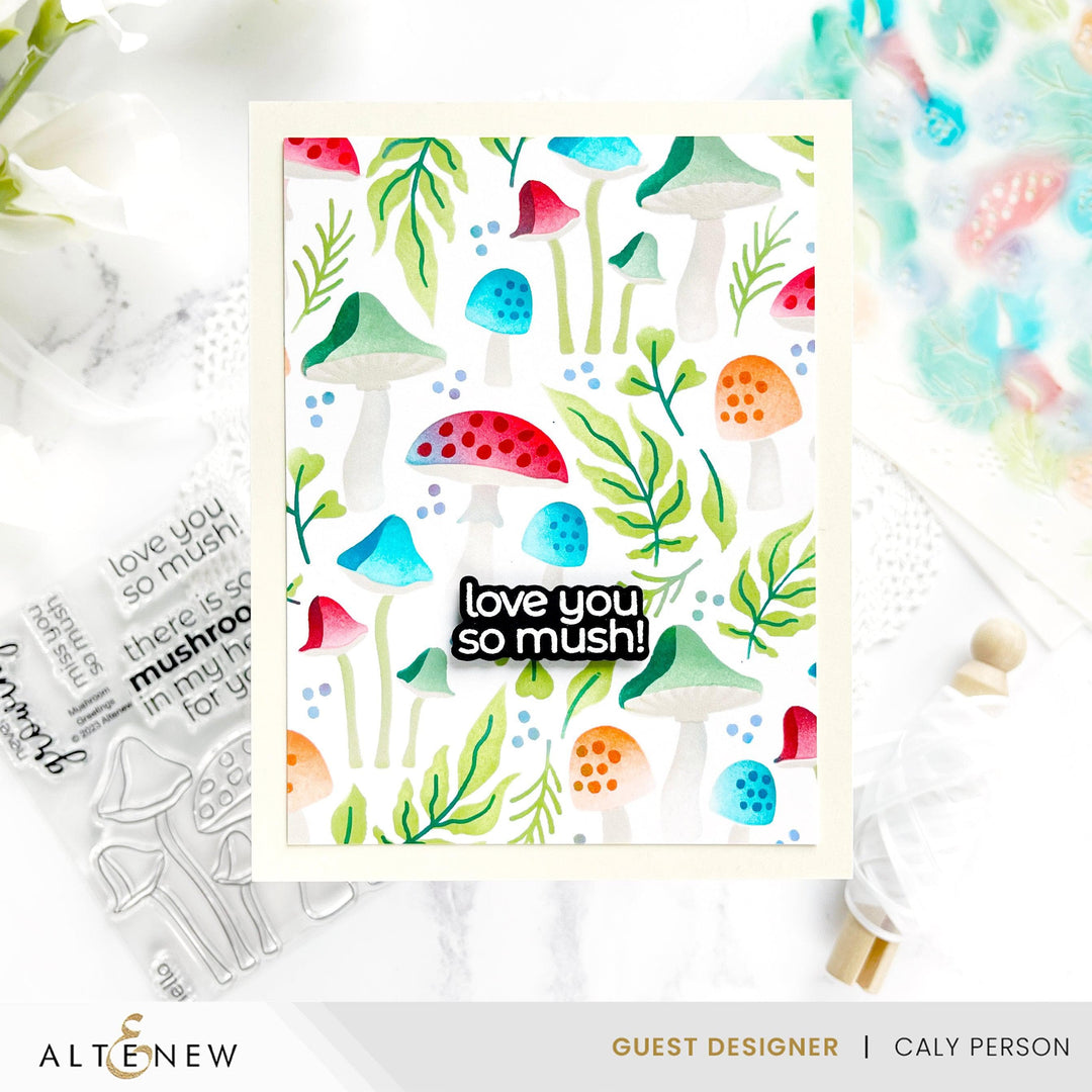 Altenew Stamp & Die Bundle Mushroom Greetings