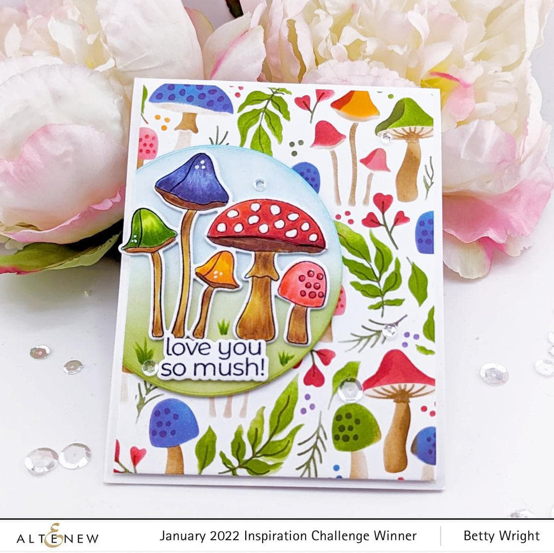 Altenew Stamp & Die Bundle Mushroom Greetings