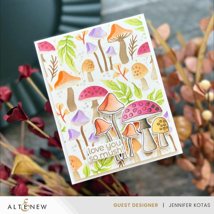 Altenew Stamp & Die Bundle Mushroom Greetings