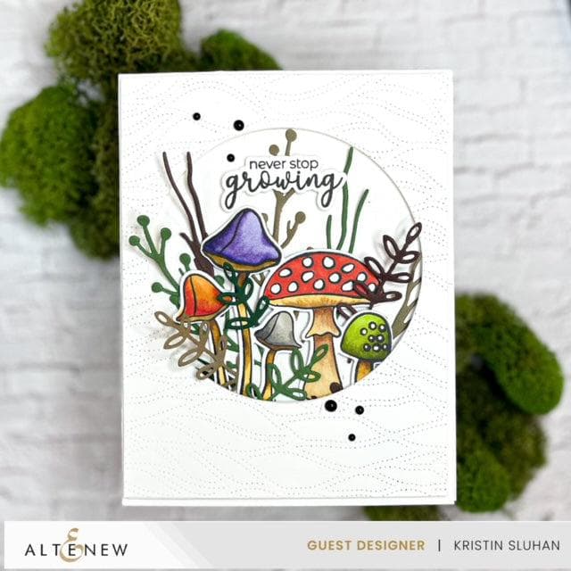 Altenew Stamp & Die Bundle Mushroom Greetings