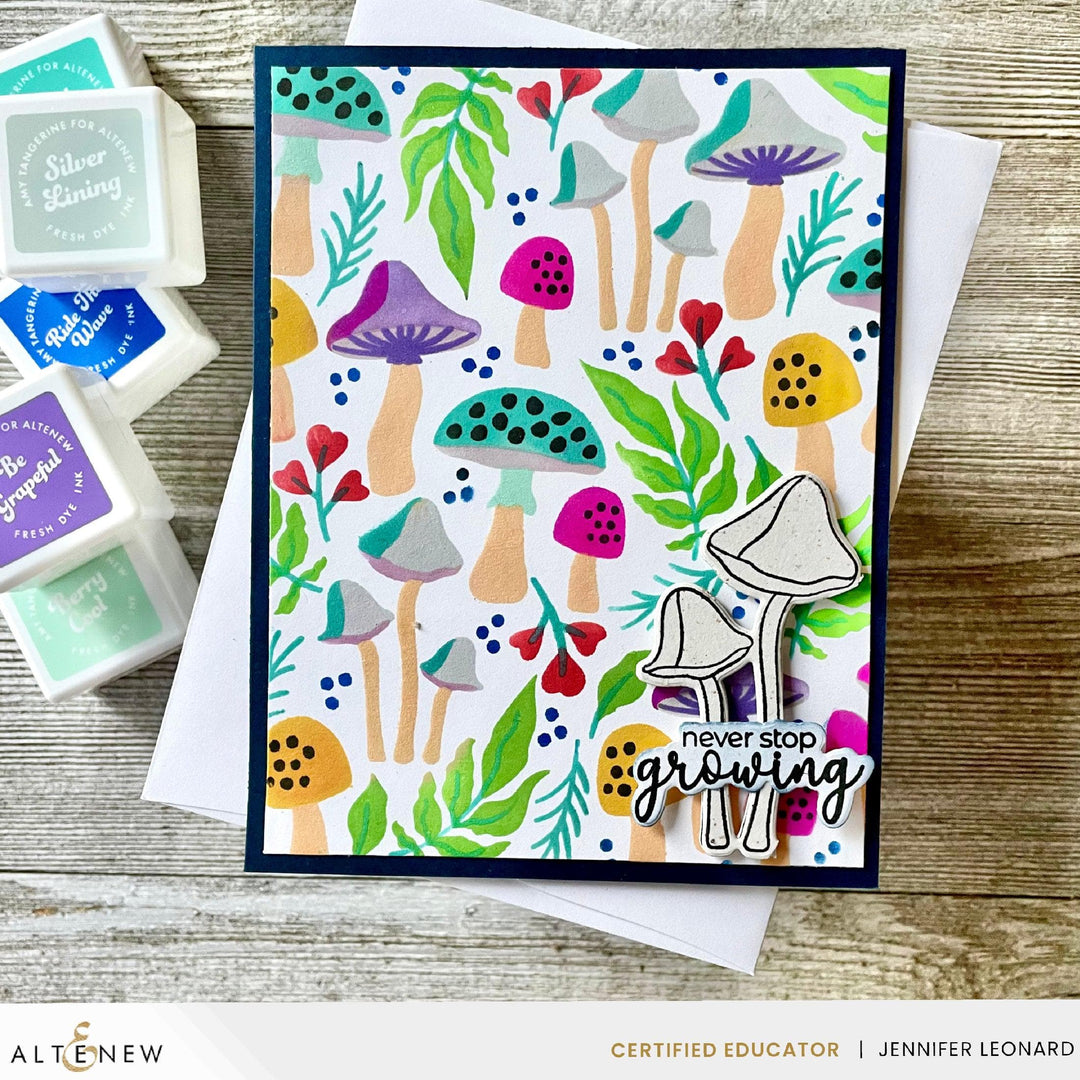Altenew Stamp & Die Bundle Mushroom Greetings
