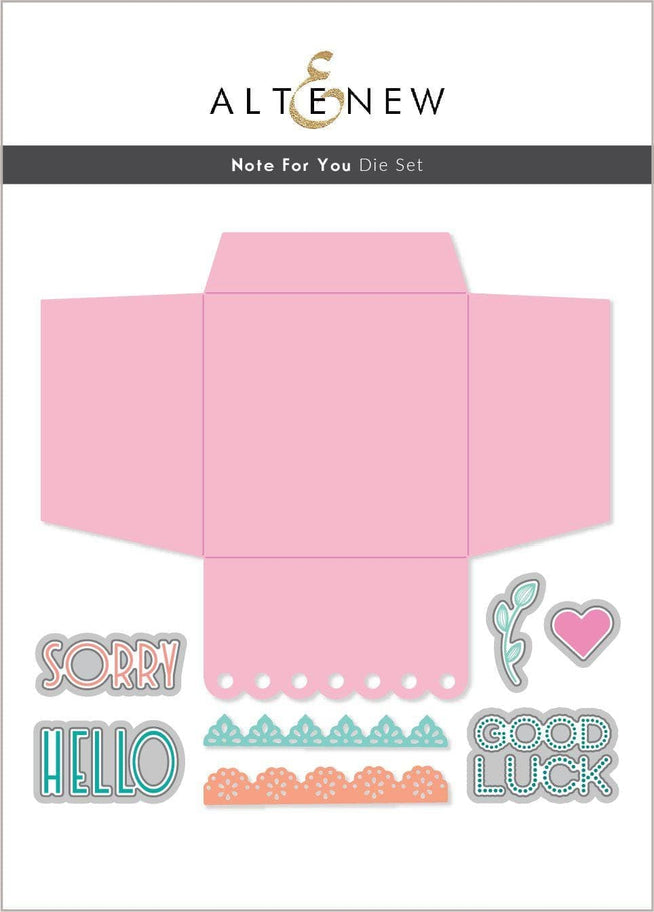 Altenew Stamp & Die Bundle Note For You