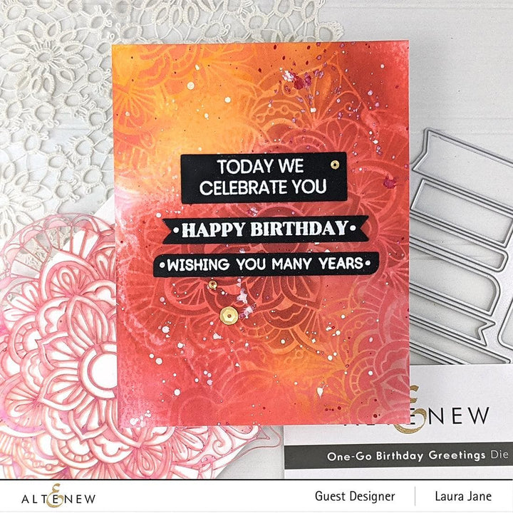 Altenew Stamp & Die Bundle One-Go Birthday Stamp & Die Bundle