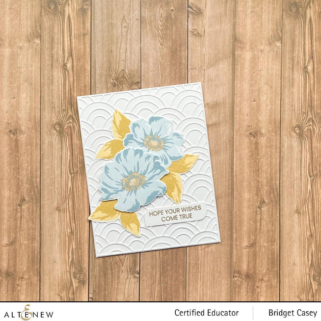 Altenew One-Go Birthday Greetings stamp and die bundle with colorful floral and message designs for handmade cards.