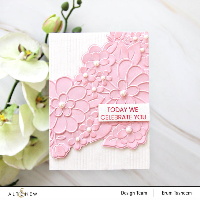 Altenew One-Go Birthday Greetings stamp and die bundle with colorful birthday-themed designs and coordinating cutting dies.
