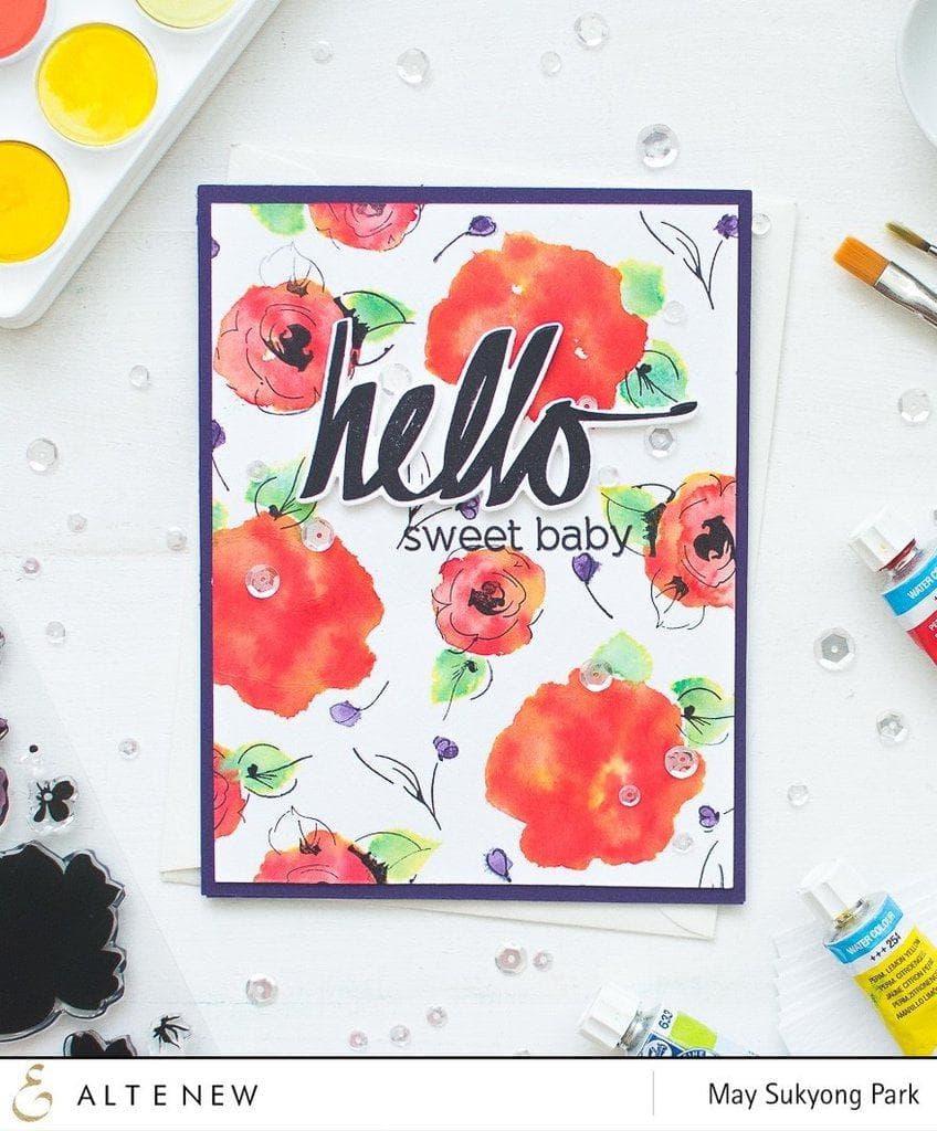 Altenew Stamp & Die Bundle Painted Flowers Stamp & Die Bundle
