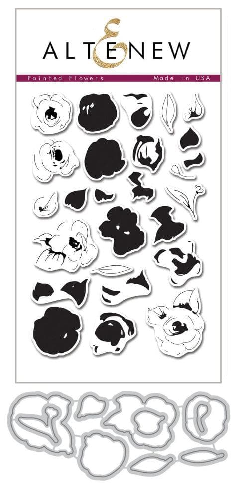 Altenew Stamp & Die Bundle Painted Flowers Stamp & Die Bundle