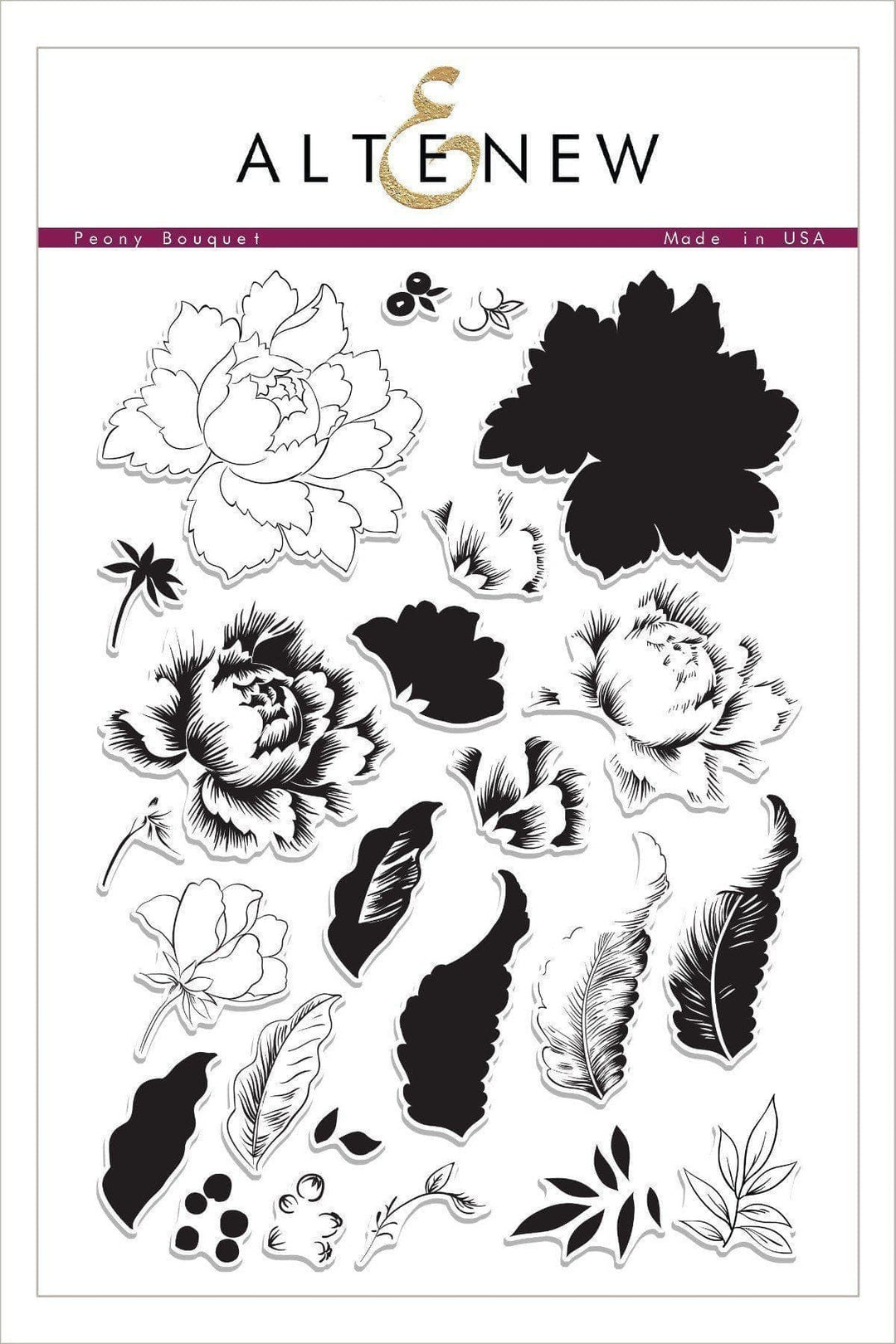 Altenew Stamp & Die Bundle Peony Bouquet Stamp & Die Bundle