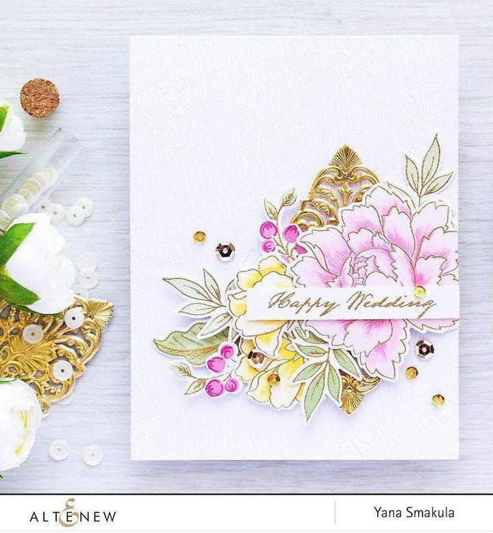 Altenew Stamp & Die Bundle Peony Bouquet Stamp & Die Bundle