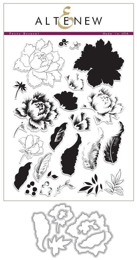 Altenew Stamp & Die Bundle Peony Bouquet Stamp & Die Bundle