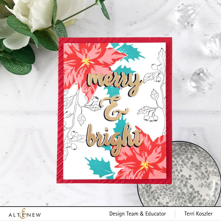 Altenew Stamp & Die Bundle Poinsettia & Berries Stamp & Die Bundle