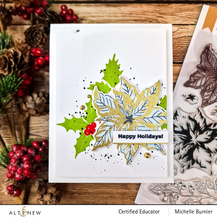 Altenew Stamp & Die Bundle Poinsettia & Berries Stamp & Die Bundle