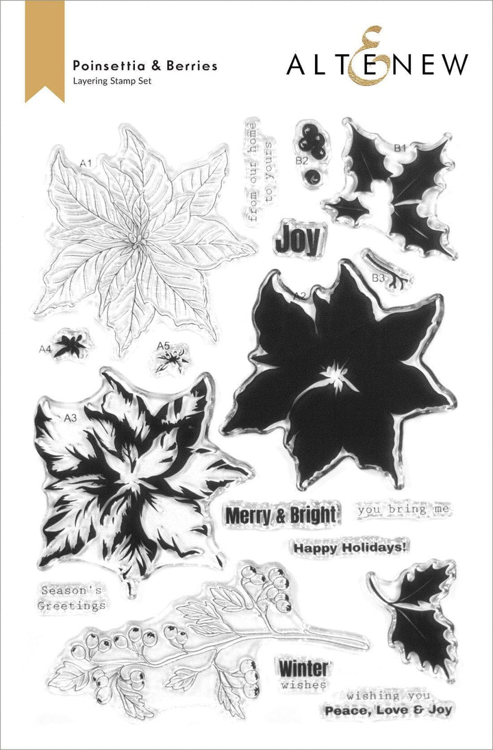 Altenew Stamp & Die Bundle Poinsettia & Berries Stamp & Die Bundle