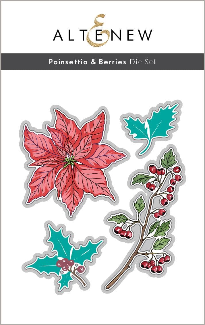Altenew Stamp & Die Bundle Poinsettia & Berries Stamp & Die Bundle