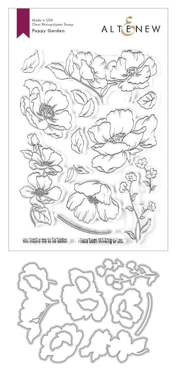 Altenew Stamp & Die Bundle Poppy Garden Stamp & Die Bundle