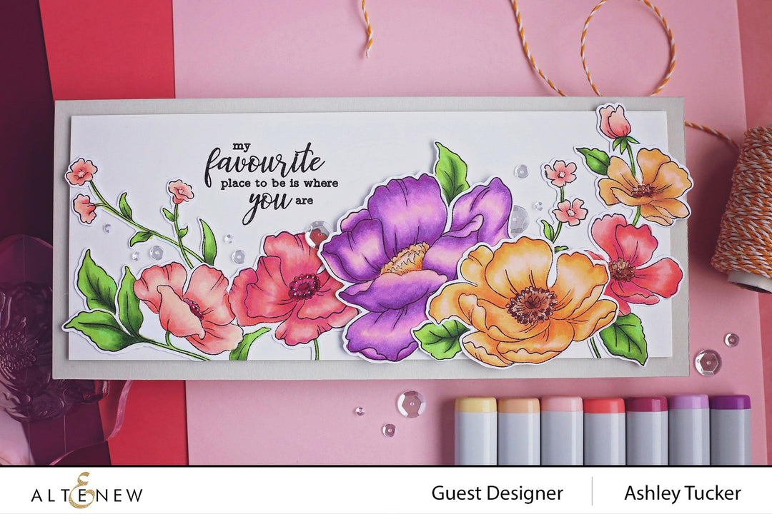 Altenew Stamp & Die Bundle Poppy Garden Stamp & Die Bundle